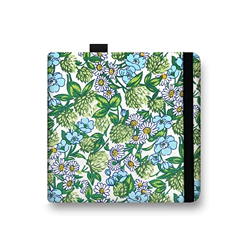 Carnet de croquis aquarelle carré 300g motif chrysanthème