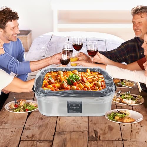 Image of Electric Roaster Liners 34 x 18 Inch, 4 Count Roaster Liners Disposable Fit 16, 18, 22 Quart Roasters, Roasting Oven Liners Cooking Bags for Immediate Cleanup