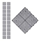 Fkstyle【プロ仕様・フォークリフト対応】 ガレージ フロアタイル 耐荷重10t 20枚組 | 高強度PP製 頑丈 床材 40cm角 パネル 傷 防止 業務用 車庫 トラック 整備工場 ジム マット (ダークグレー)