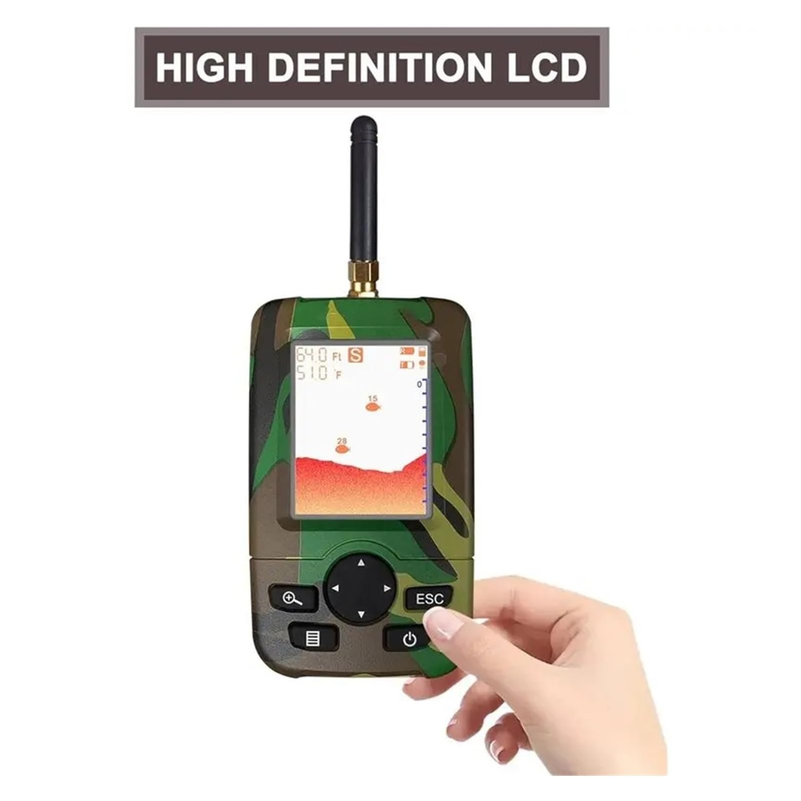 Ecoscandaglio, A79E-Fishfinder portatile, dispositivo wireless e impermeabile
