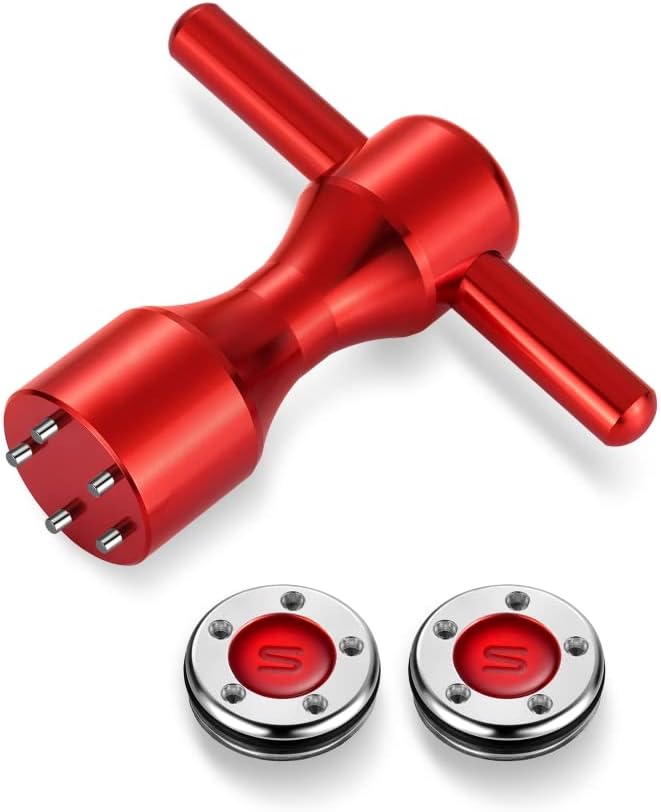ROYMADE Golf Putter Weights 2pcs 5g/10g/15g/20g/25g/30g/35g/40g/45g with Red Wrench Kit Replace for Scotty Cameron Putters Red 2pcs 5g+wrench