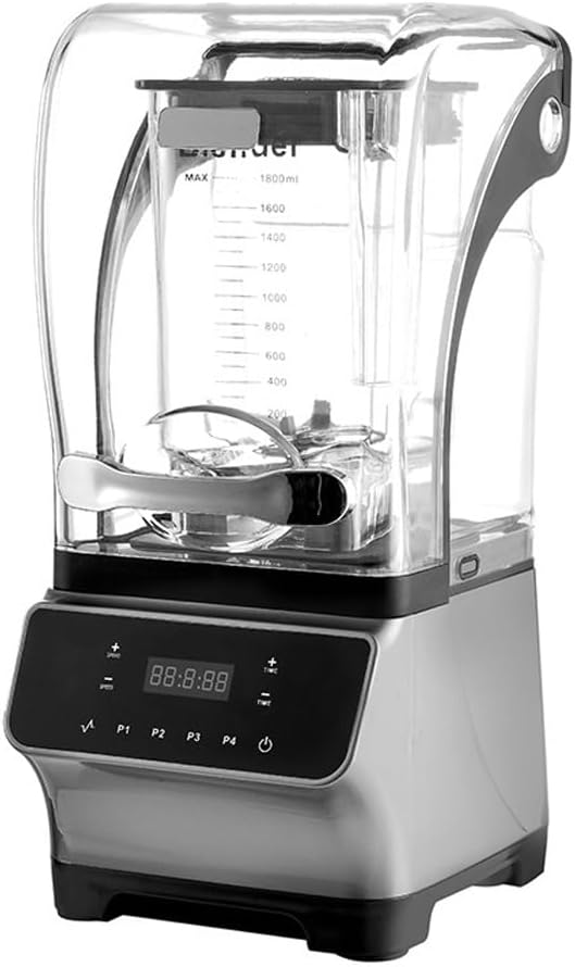 Smoothie Blender,2600W Commercial Countertop Multiple Speed Smoothie Blender,1.6L High Speed Smoothie Maker,Household Quiet Blender,for Puree, Crush Ice, Smoothies(Silver)