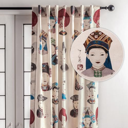 Maison d' Hermine Rideau coton 100%, 50"x108" (1 pièce)