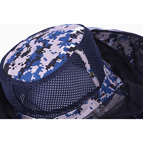 FAVOMOTO Mosquito Head Net Hat Safari Hat Chapéu de Sol Malha Véu Chapéu de Balde Chapéu de Proteção