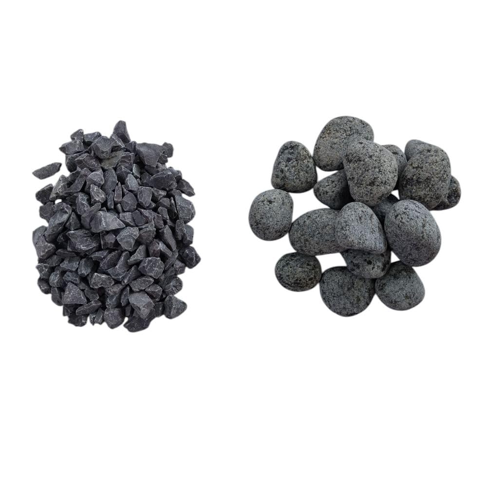 Rockora Black Decorative Pebble Stones –Mixed Small & Large Natural Pebbles for Office Garden, Terrarium & Home Décor-image-15