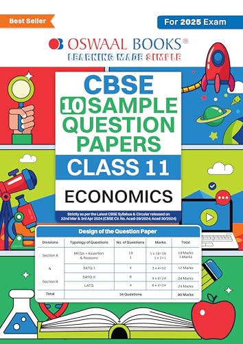 Oswaal CBSE Sample Question Papers Class 11 Economics (For 2025 Exam)