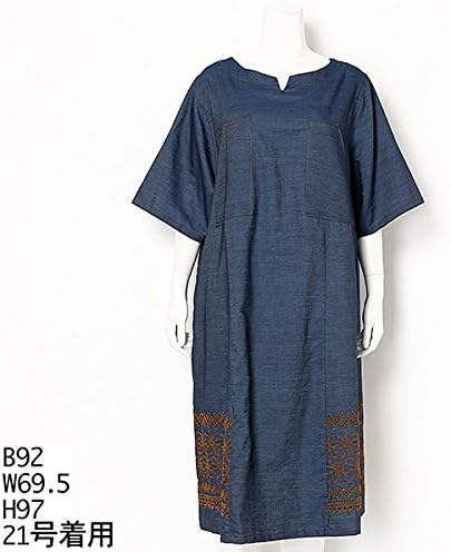 Amazon Co Jp スーパーハッカフィーユ Super Hakka Feuille 21号 ライトオンスデニムレース刺しゅうワンピース 61ネイビー 31 21 服 ファッション小物