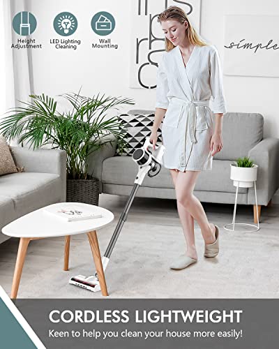 Fykee Cordless Vacuum Cleaner, 80,000 PRM Brushless Motor Vacuum Cleaner with Ajustable Modes and 2200 mAh Battery, Cordless Vacuum up to 35 Mins Worktime, Detachable Stick Vacuum - Thumbnail 2