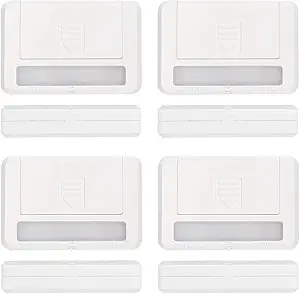 4 Pack Magnetic Door Open Sensor Cupboard Drawer Closet Light Battery Operated Automatic Turn On Cabinet Light Stick Led Puck Lights Lighting for Wardrobe Kitchen Basement Trunk