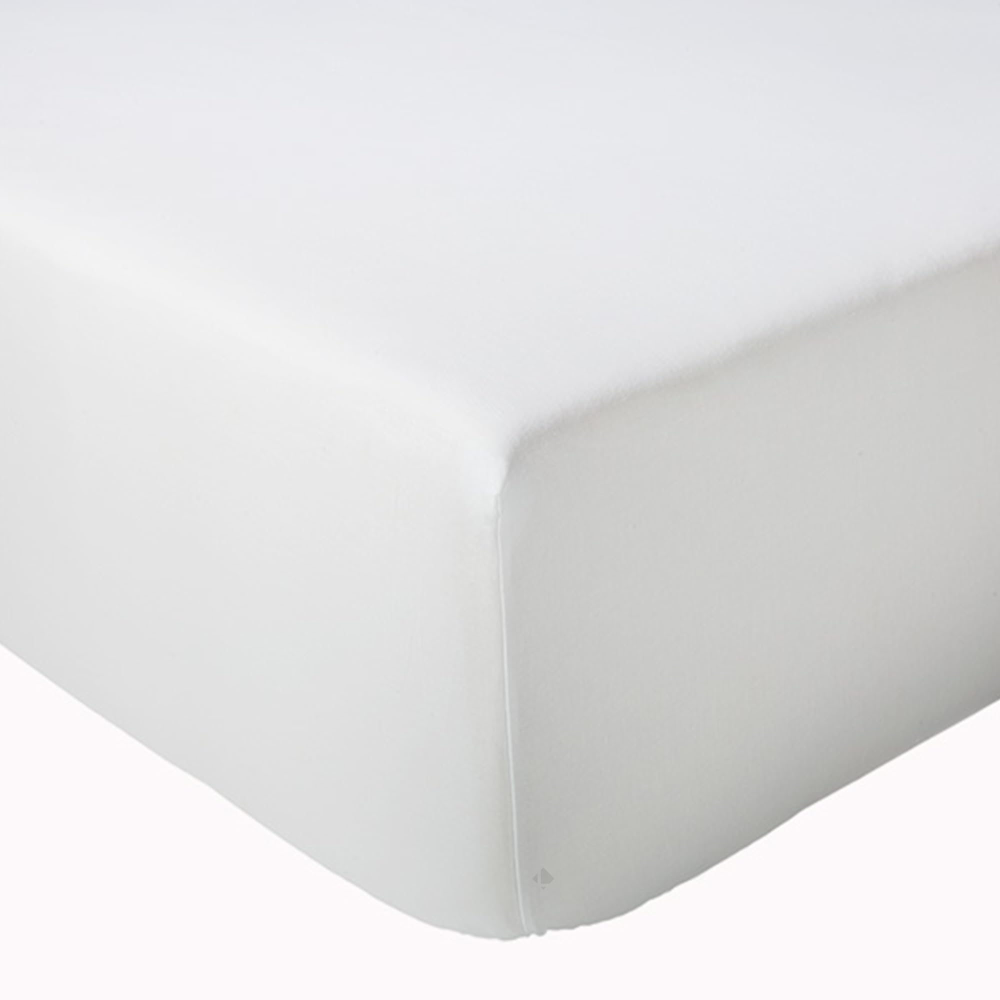 Drap housse 140x190 blanc bonnet 30 cm percale de coton Passion Percale pour lit 2 personnes