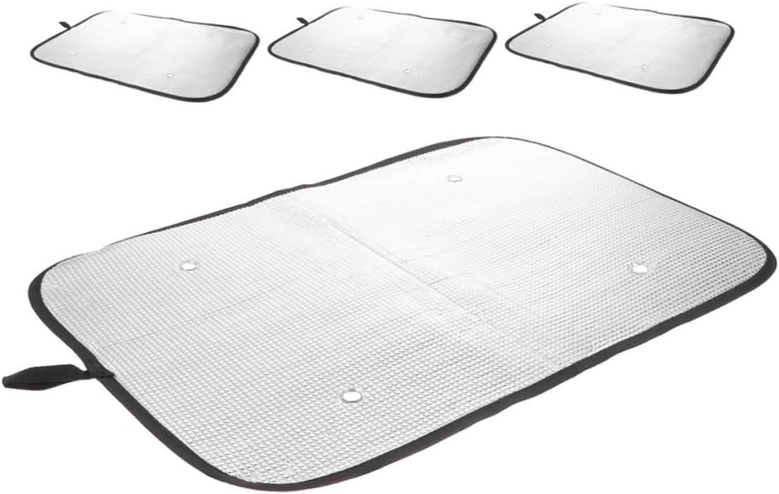 4pcs Window Blackout Cover Insulating Door Shades Easy Suction Cup Install Aluminum Foil Sunshade