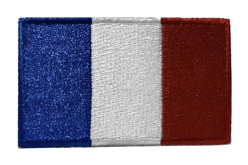 Écusson Drapeau Français Patch Thermocollant France à thermocoller transfert bleu blanc rouge à coller au fer repasser applique pays brodé à coudre badge...