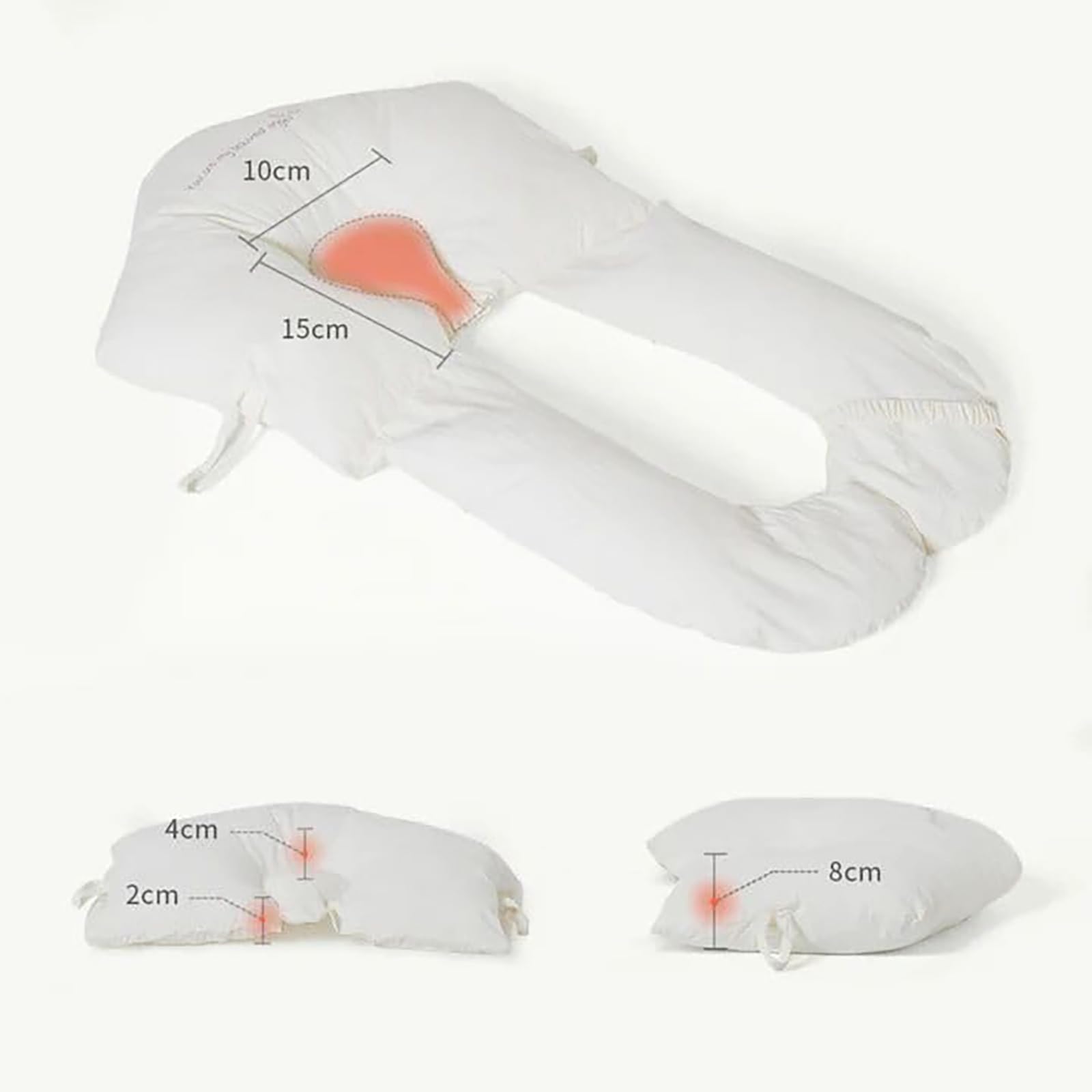Coussin Bébé Ultra-Doux - Dreamo,Oreiller Façonnant La Tête De Bébé,Oreiller De Soutien Arrière for Baby,Oreiller De Soutien du Corps Entier Oreiller en U avec Appuie