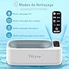 Nettoyeur Ultrasons, 55000Hz Bac a Ultrason, 350ml Ultrasonic Cleaner avec Écran LED, 4 Modes Nettoyeur Ultrason Bijoux avec Lumière UV pour Lunettes, Appareils Dentaires, Montres, Bagues et Colliers