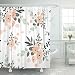 Emvency 72"x78" Shower Curtain Waterproof Blush Pink Floral Bouquets On The White Rose Flowers Exotic Summer Beach Home Decor Polyester Fabric Adjustable Hook Set