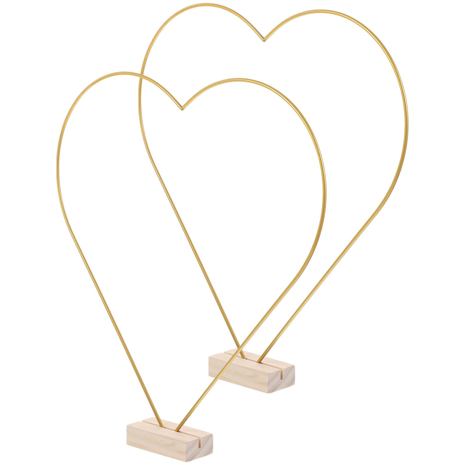 Aros metálicos estables para evitar caídas en centros de mesa de bodas con base de madera de 2