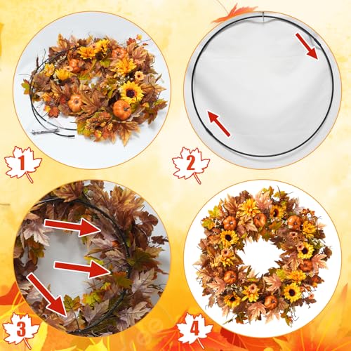 Uieke-28-Inch-Fall-Wreath-for-Front-Door-Outside-Large-Artificial-Autumn-Wreath-with-Orange-Sunflowers-Maple-Leaves-Pumpkins-Fall-Decoration-for-Home-Farmhouse-Door-Wreath-for-Harvest-Thanksgiving Uieke 28 Inch Fall Wreath for Front Door Outside Large Artificial Autumn Wreath with Orange Sunflowers Maple Leaves Pumpkins Fall Decoration for Home Farmhouse Door Wreath for Harvest Thanksgiving