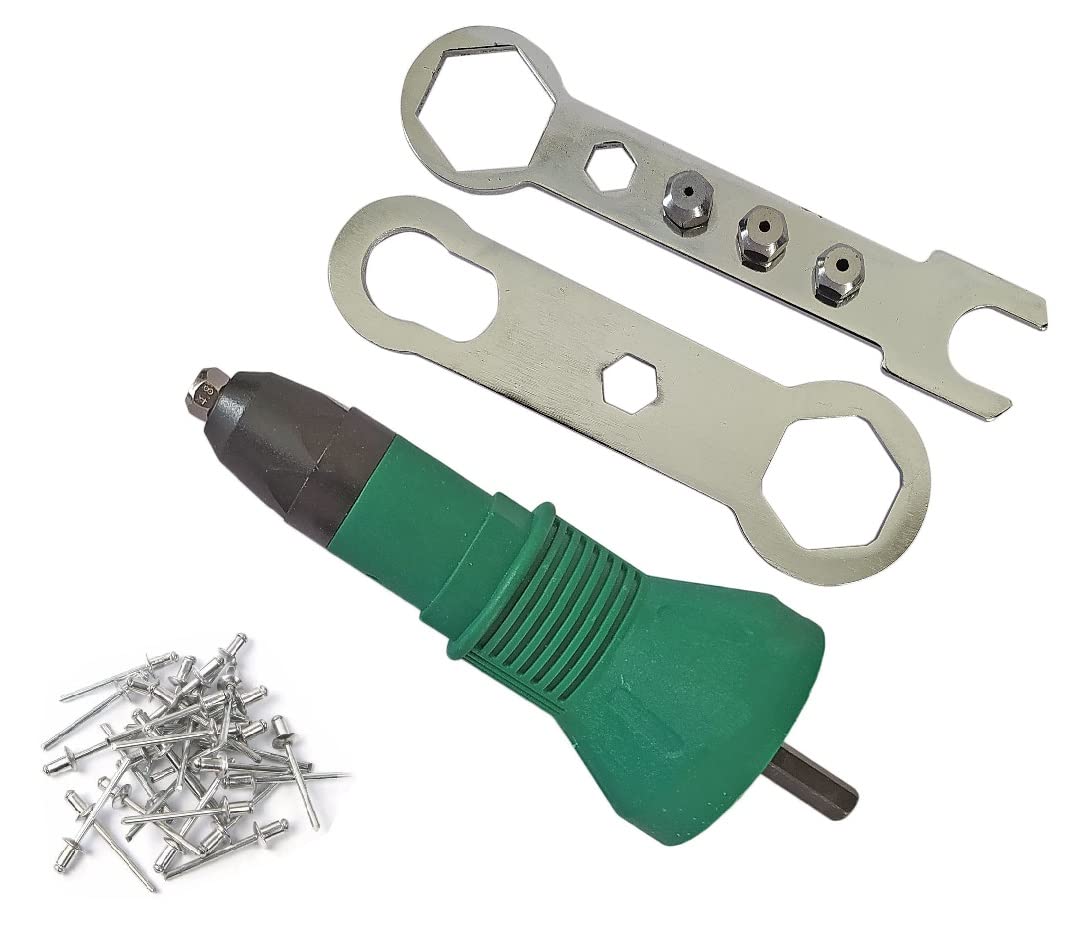 Inditrust 1pc Rivet Gun Adapter GREEN size (2.4, 3.2, 4.0, & 4.8) mm Light Duty Fast Hitting Rivet Gun with 30 rivets (B09Y4QCGCC) Amazon Price History, Amazon Price Tracker