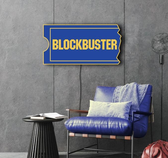 Blockbuster Led Sign Dimmable LED Sign 3DSIGN Blockbuster LED Sign - 18x10 Inch VHS Cassette ...