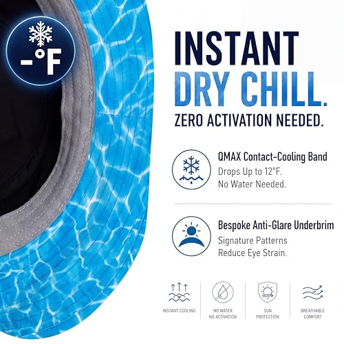 Image of TOP-EX UVCoolix Cooling UPF50+ Wide Brim Sun Hat, Waterproof, Big Head | cooling sweatband, waterproof, water resistant, UV protection, wide brim, breathable, big-head fit, fishing, hiking, beach