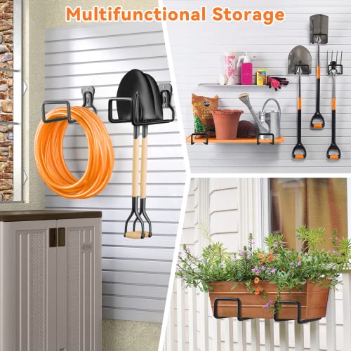 Image of Hose Holder Stand Wall Mount, 4Pcs Heavy Duty Garden Hose Hanger Reel