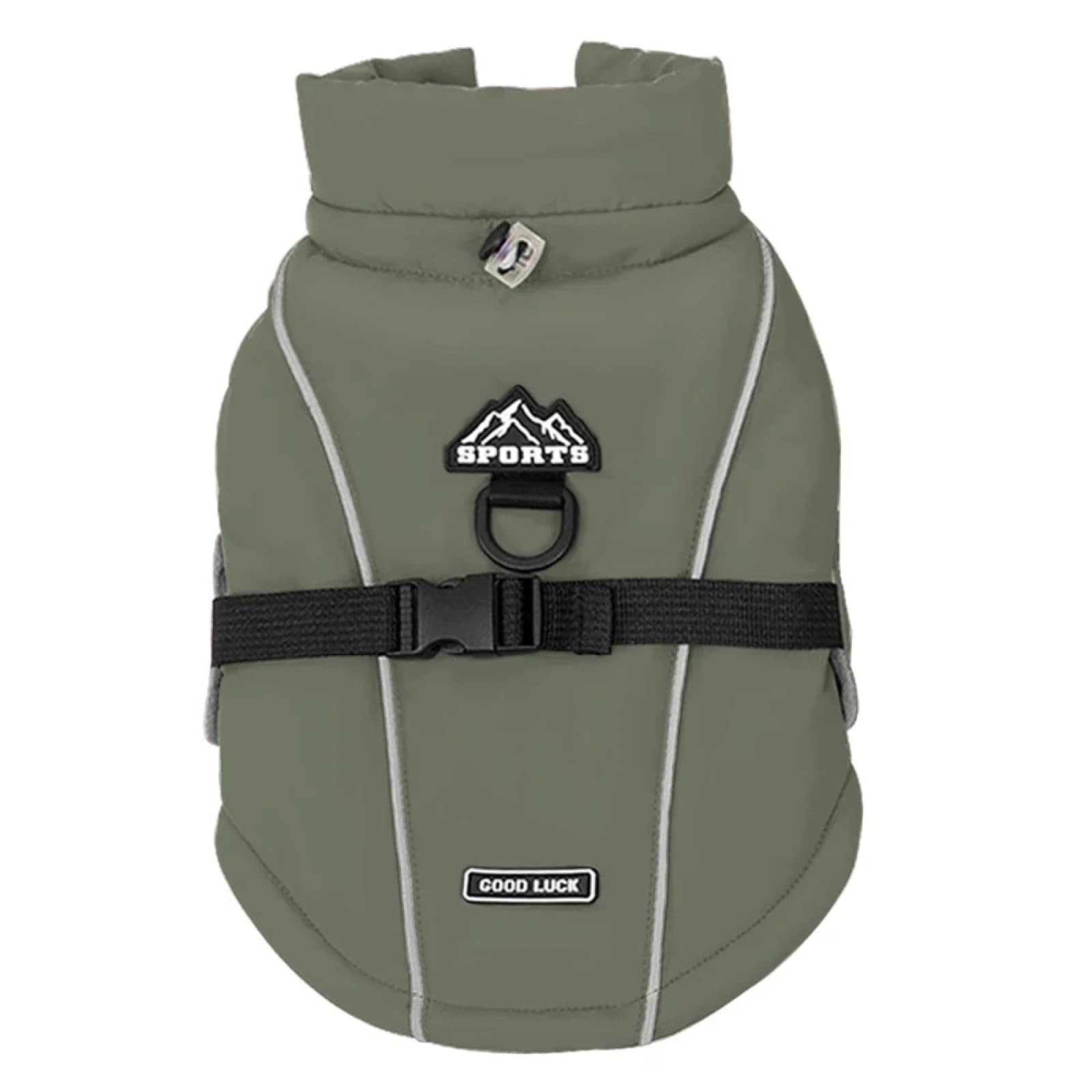 Veste d'hiver pour chien imperméable et réfléchissante vert 2XL