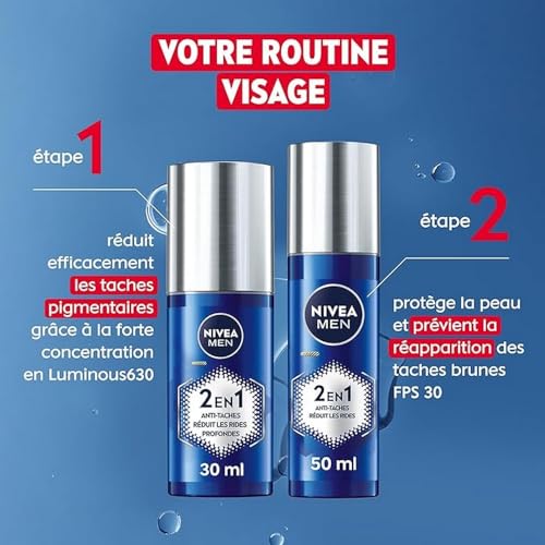 Sérum Visage Power Anti âge Men Hyaluron & Luminous 630 Active Age Nivea Le Flacon De 30ml - vue 5