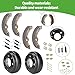 10L0L Golf Cart Brake Drums & Brake Shoes Kit for Yamaha G14 G16 G19 G22 G&E 1994-2006 Models,OEM JU0-G6521-00-00, JN6-F5331-01-00, JN3-F5331-00
