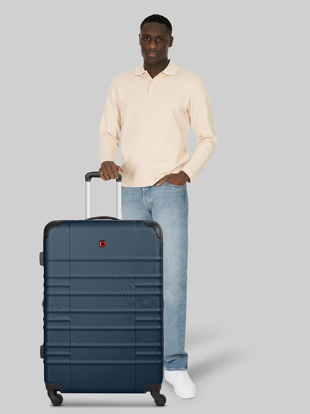 WENGER Amplar Evo Parent, blu navy, Koffer L + (75 cm), Bagaglio rigido