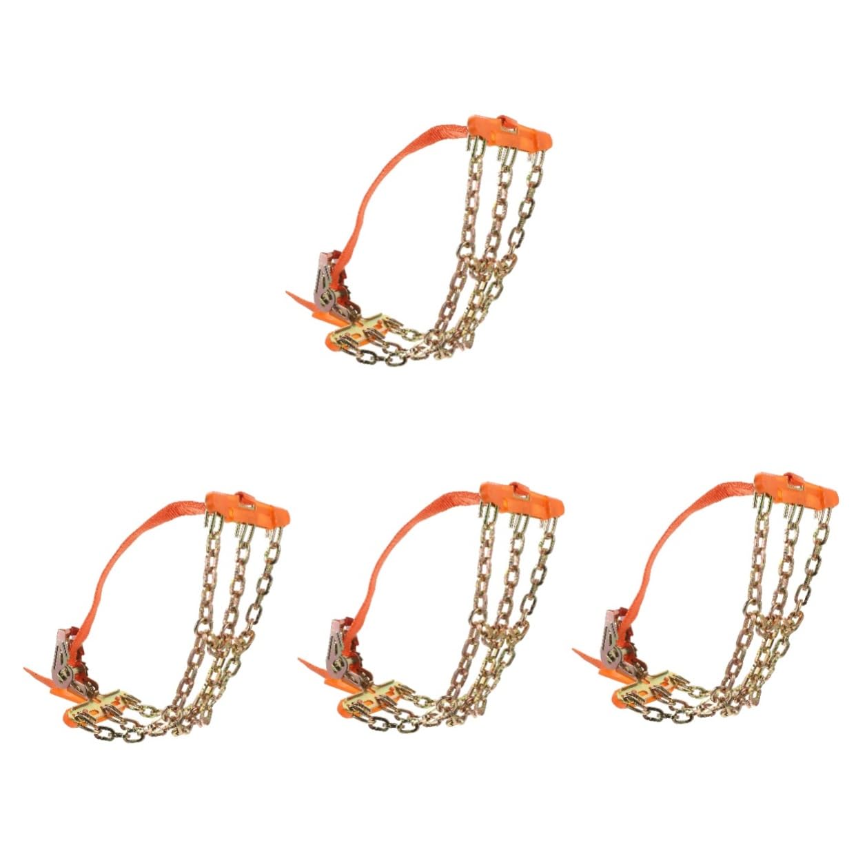 PRETYZOOM 4 Piezas Cadenas Antideslizantes para Neumáticos de Vehículos Cadena de Escape para Usar y Almacenar Alta Resistencia y Agarre para Emergencias