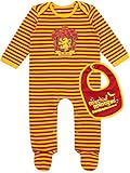 Este set incluye un babero con un broche a presión y el eslogan “Mischief Managed” rodeado de una Snitch y estrellas.