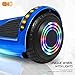cho New Hoverboard Electric Smart Self Balancing Scooter with Built-in Wireless Speaker 6.5“ LED Wheels and Side Lights Safety Certified (Chrome Blue)