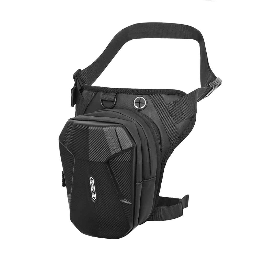 Gutriff Marsupio Cosciale in EVA per Uomo e Donna, Marsupio Sportivo da Gamba con Multitasche per Corsa, Ciclismo, Moto, Sport e Lavoro