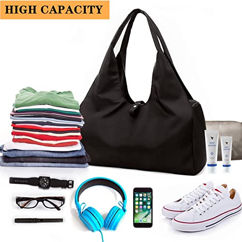 Sports Gym Bag With Shoes Compartment, For Women Swim Yoga Dry Wet Separated Gym Bag, Lightweight Foldable Travel Bag For Outdoor Camping #TOP2
