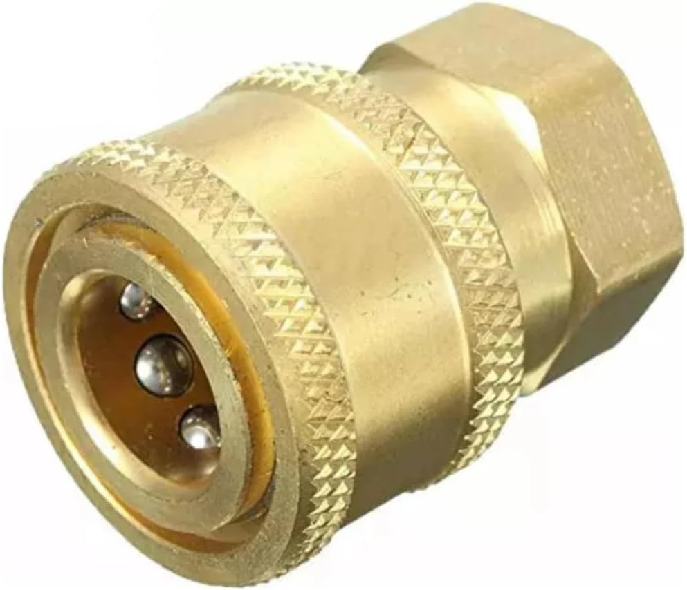 JPT Heavy Duty Pressure Washer Coupler | 1/4-Inch Quick Connect Fitting | Solid Brass Build | Quick Coupler Female Socket