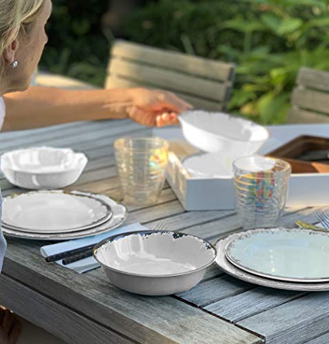 Fox Run Melamine Dinnerware Set Ivory, 10" #TOP3