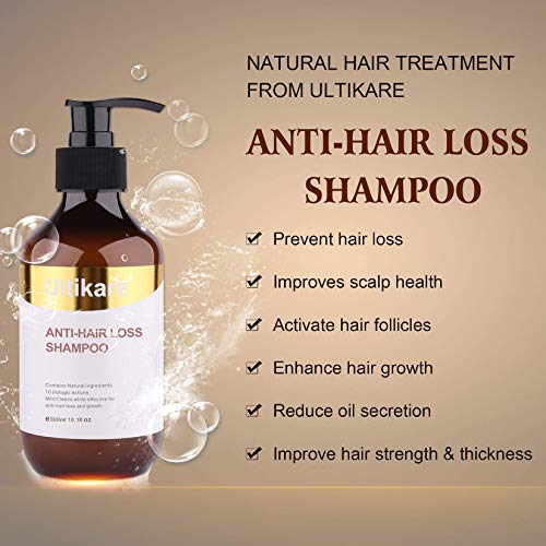 image for Ultikare Hair Growth Shampoo, Ginger Anti Hair Loss Shampoo Helps Stop