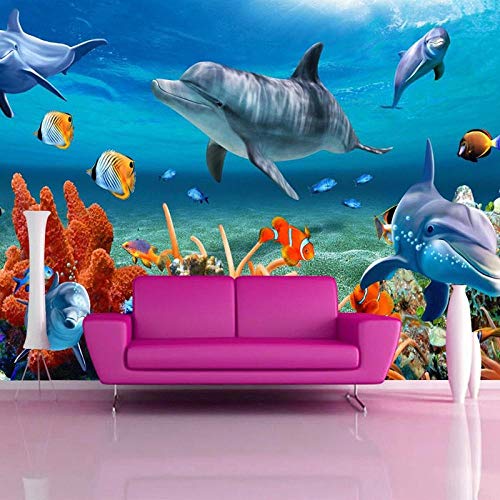 Papier peint mural 3D poisson transformez votre salon