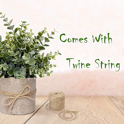 Artificial Potted Plants Eucalyptus Fake Plants In Pots Small House Plants 9.45" Tall For Indoor Greenery Tabletop Decor Centerpiece #TOP1