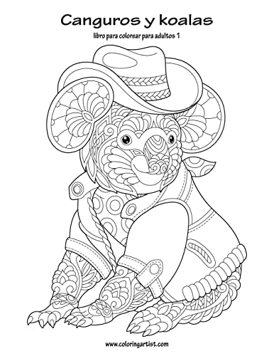 Canguros y koalas libro para colorear para adultos 1 (Spanish Edition)