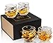 KANARS Emperor Whiskey Glasses set of 4 - Cool Rocks Glasses - Heavy 11 oz Tasting Tumblers for Drinking Scotch, Bourbon, Irish Whisky, Brandy