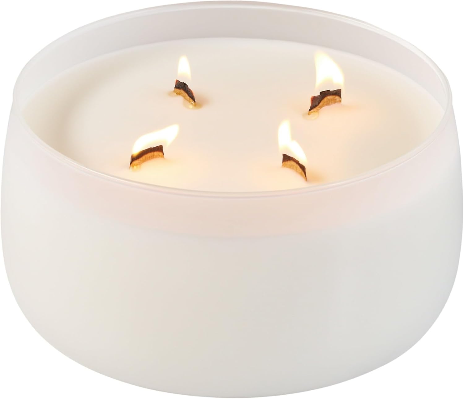 Intense Scented Wooden 4-Wick Glass Jar Candle 60oz. (Oceanside Flannel)