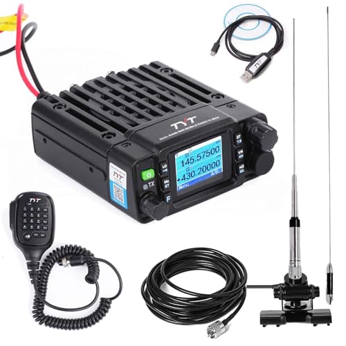TYT TH-8600 Dual Band Mini Mobile Transceiver 38 in Car Radio Antenna IP67 Waterproof Car Radio 2M/70CM 25W Amateur Two Way Radio w/Cable