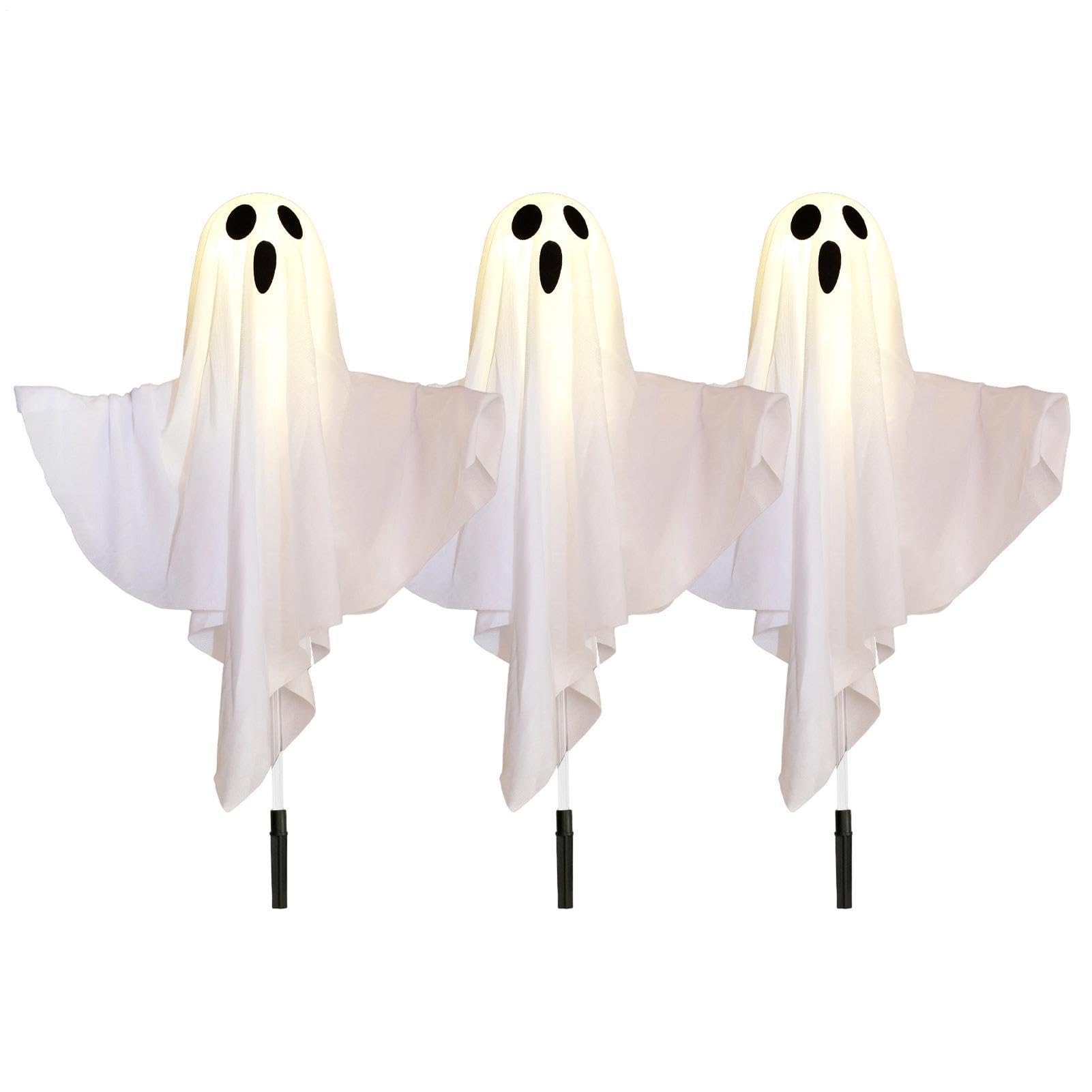 Fantôme lumineux LED étanche pour décoration Halloween extérieure et jardin