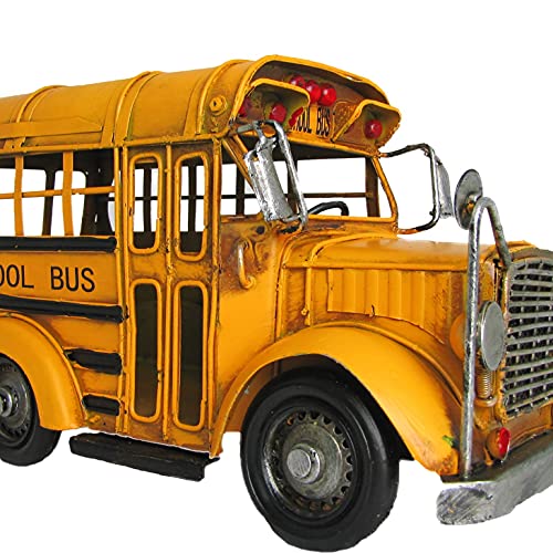 Zaer Ltd. Vintage Style Vehicle Decorations (Short Yellow School Bus) #TOP5