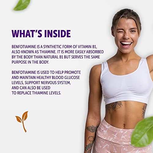 Healthfare Benfotiamine 300Mg | 200 Capsules | Fat Soluble Thiamine Vitamin B1 | Supports Glucose Metabolism, Cardiovascular And Nervous System Health | Non-Gmo | Gluten Free #TOP2