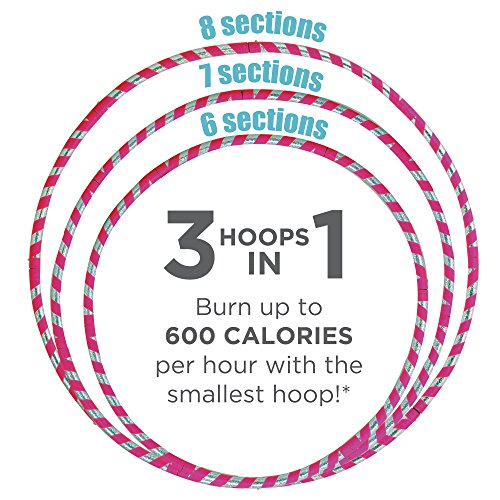 Empower Hula Hoop for Women Adjustable Size Fitness Hoop, Dance Hoop, Cardio, Fat Burning, 3-in-1 Hoola Hoop