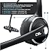 CSL - Bluetooth 5.0 Headset mit Ladestation - PC Headset mit flexiblem Mikrofon - Multipoint - kabellos - leicht - freisprechen - für Auto und LKW Computer Call Center Handys