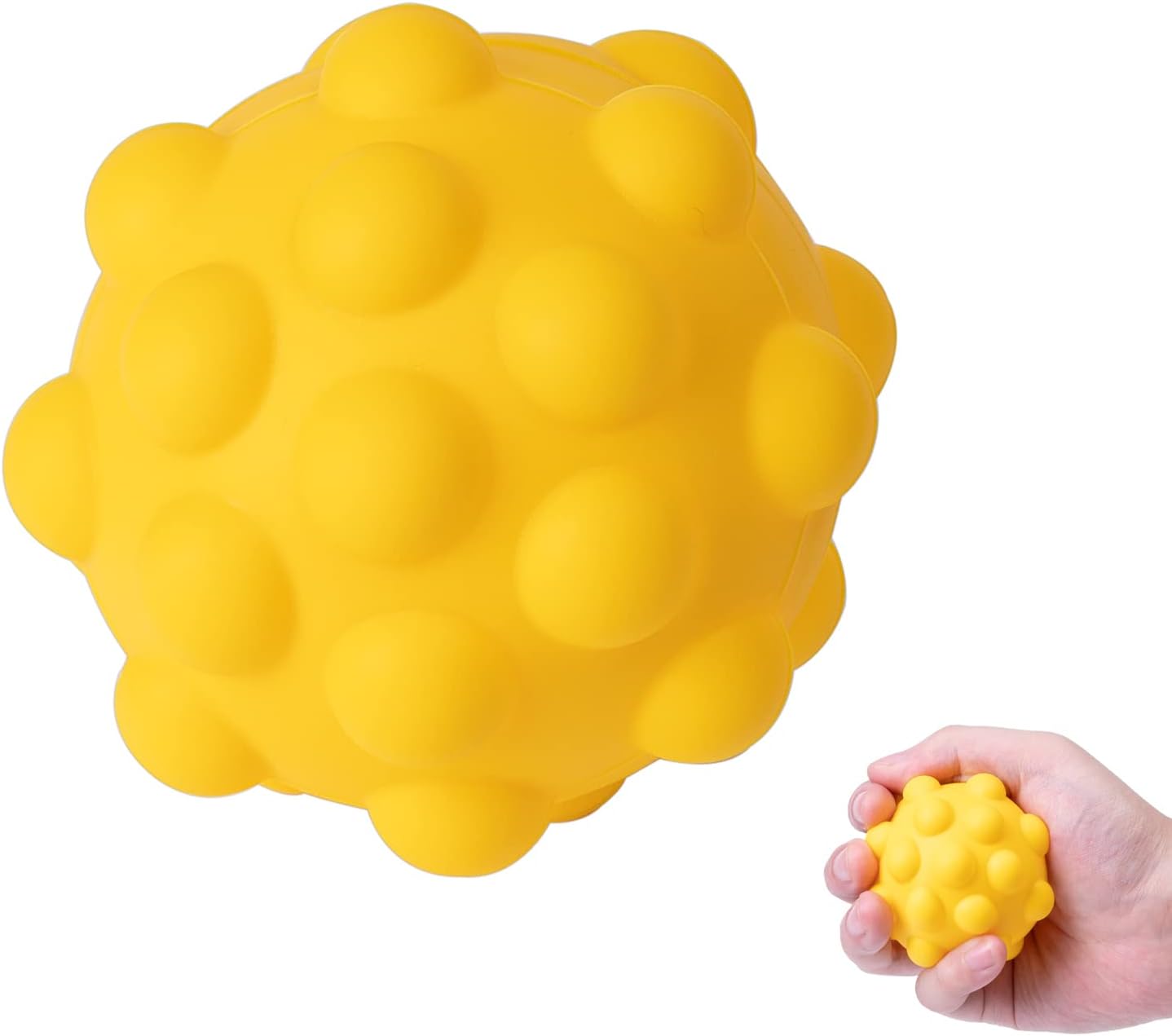Tdhaayt Push Pop Bubble Fidget Toy New Bouncing Ball 3D Anxiety Stress Reliever Sensory Fidget Toy for Autism Special Needs and Early Educational Pop Fidgets Gift for Kids and Adults (C-H)