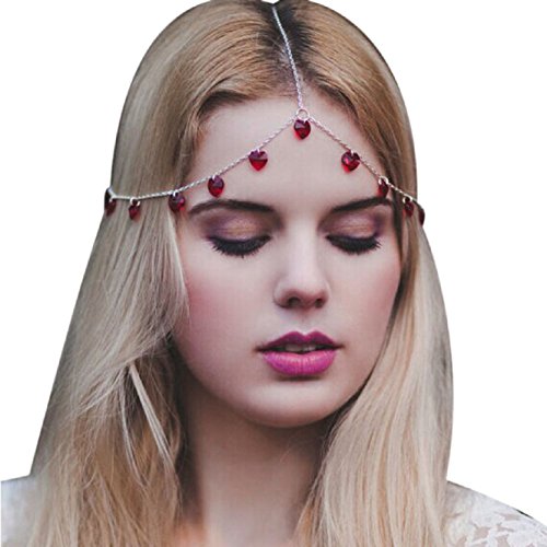 Coromose Women Head Jewelry Chain Headband Hair Band Headpiece Love Tassels